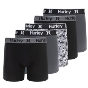 Hurley 5-Pack Men's Printed Boxer Briefs