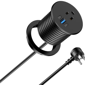 Flush Mount 20W USB-C & 1-Outlet Power Grommet
