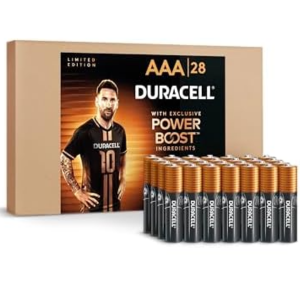 Duracell x Messi 28-Count Coppertop AAA Alkaline Batteries