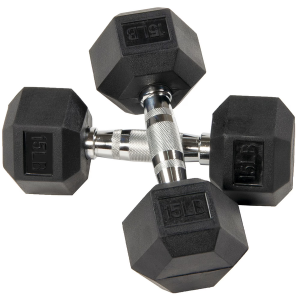 BalanceFrom 15lbs Hex Dumbbells Set