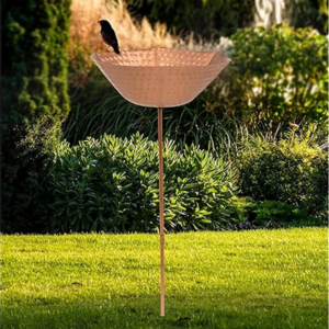 Hammered Copper Bird Bath