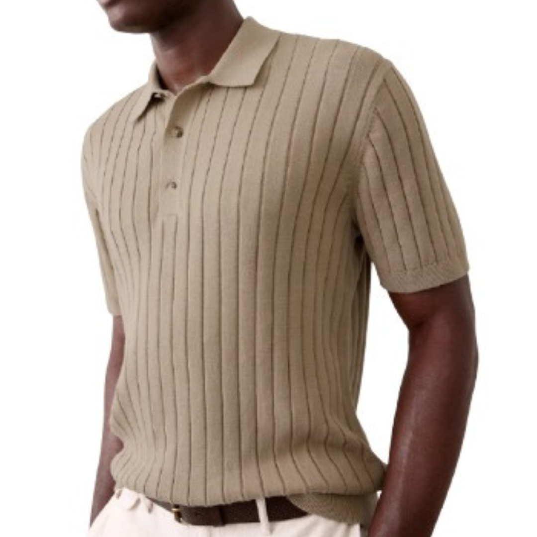 Banana Republic Men's Wide-Ribbed Sweater Polo