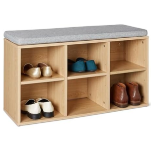 Amazon Basics 6-Cubbies Shoe Storage Bench