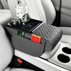 Car Armrest Cover w/Wireless Charger