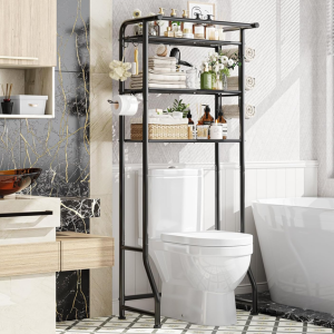 3-Tier Over The Toilet Storage Cabinet w/Towel Rack
