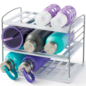 3-Shelf Water Bottle & Travel Mug Cabinet Organizer