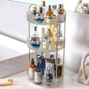 Countertop 3-Tier Rotating Makeup Organizer
