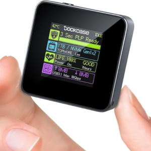 DOCKCASE Pocket NVMe SSD Enclosure w/ HD Display Screen