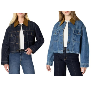 Amazon Essentials Women's Cropped Denim Jacket