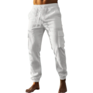 Men's Cargo Linen Pants