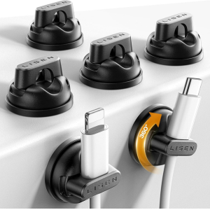 Lisen 6-Pack Rotatable Magnetic Cord Holders