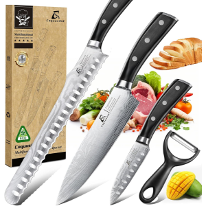 CoquusAid 4-Piece Kitchen Knives & Peeler Set