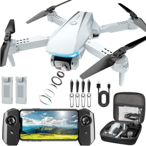 Foldable 1080P HD Drone w/Camera & 2-Batteries
