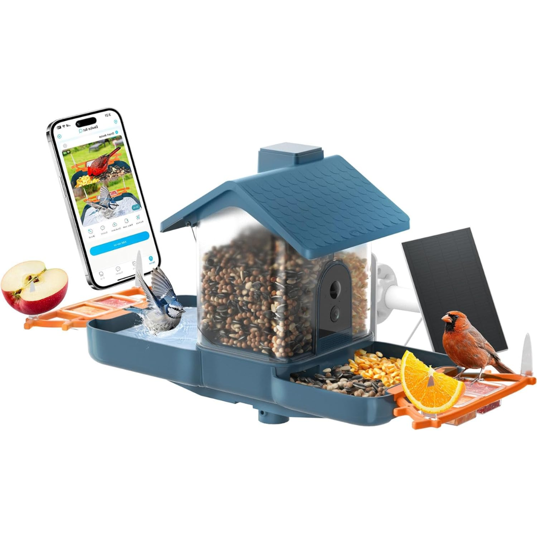 Smart Solar Bird Feeder w/ Camera & App