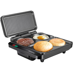 Ovente Non-Stick Sandwich Maker & Hamburger Grill