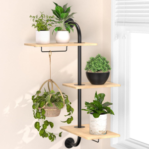 3-Tier Rotating Window Plant Shelf Stand