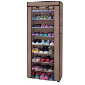 Zimtown 10-Tier Shoe Rack w/Cover
