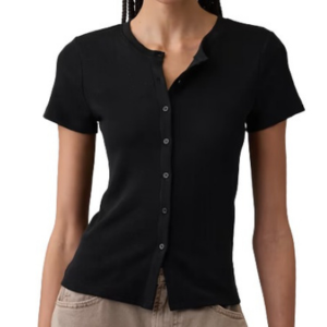 Gap Factory Women's Ribbed Button-Up Top