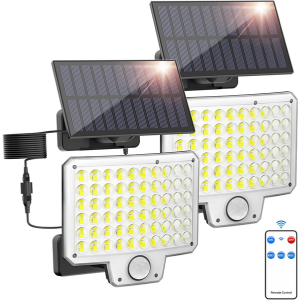 2-Pack Solar Motion Sensor Outdoor Lights