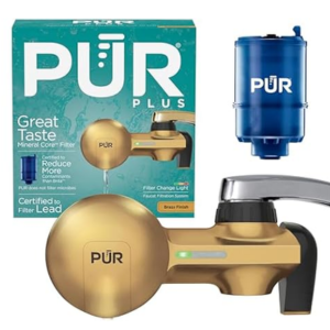 PUR Plus Brass Faucet Water Filtration System