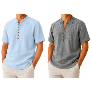 Men's Linen Popover Shirt