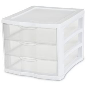 Sterilite 3-Drawer Clear Countertop Unit
