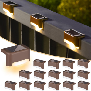 16-Pack Solar Deck & Step Lights