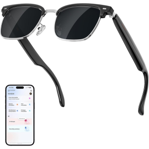 Bluetooth AI Smart Glasses w/Music & Voice Control