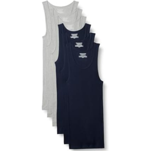 Amazon Essentials 6-Pack Slim Fit Breathable Cotton Tank