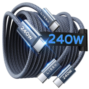 Lisen 2-Pack 6' USB C to USB C Fast Charging Cable