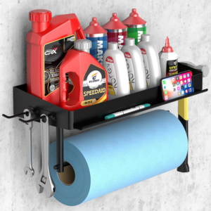 Garage Paper Towel Holder w/Shelf