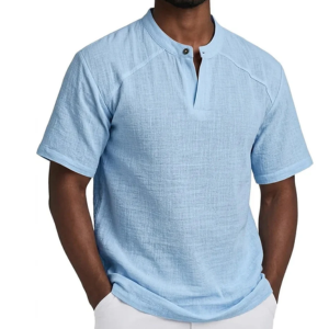 2-Pack Men's Linen Popover Shirt