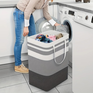 Laundry 75L Collapsible Hamper w/Durable Handles