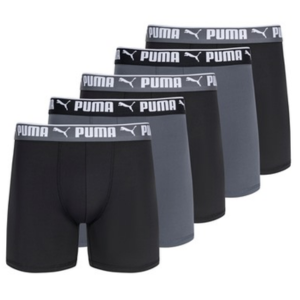 Puma Men's 5-Pack Performance Boxer Briefs