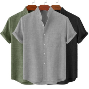 3-Pack Men's Linen Shirts