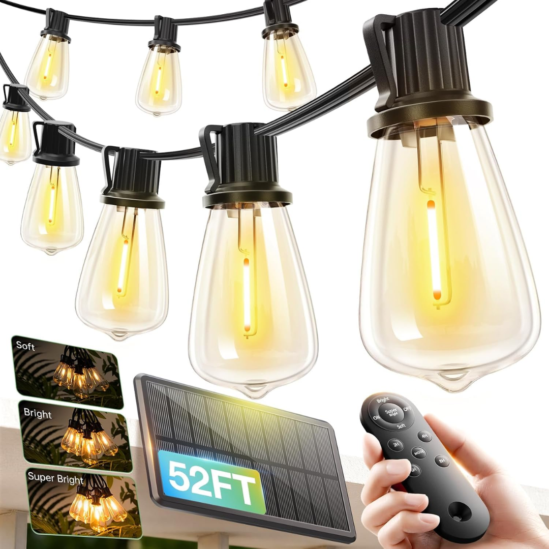 Addlon 52' Solar String Lights w/ Remote