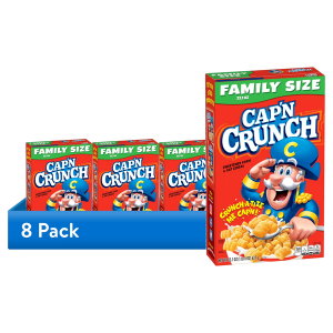 8-Pack Cap'n Crunch Sweetened Corn & Oat Cereal