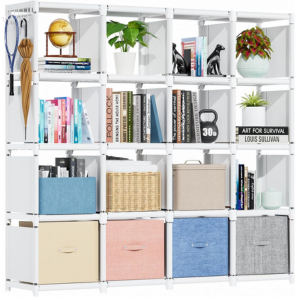 Metal 16-Cube Book Storage Organizer