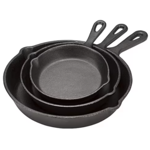 Cooks 3-Piece Cast Iron Fry Pan Set