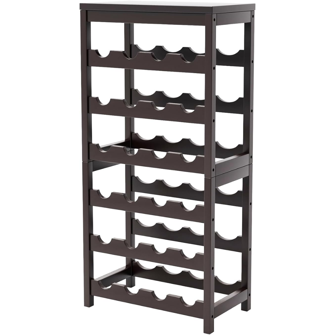 Bamboo 24 Bottle Freestanding Wine Rack