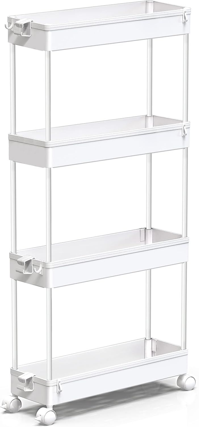 4-Tier Slim Rolling Storage Cart