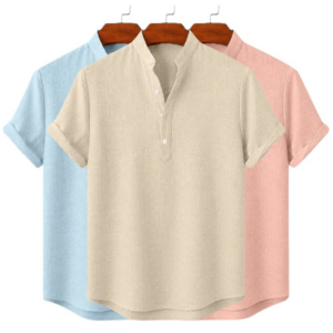 3-Pack Linen Popover Shirt