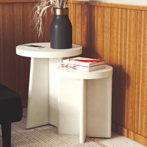 Set of 2 Ameriwood Faux Plaster End Tables