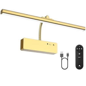 Rotatable Rechargeable Wall Picture Light w/Remote