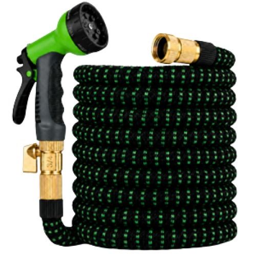 Expandable 100' Garden Hose w/Nozzle