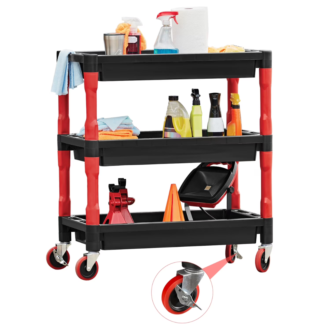 Professional 3-Tier Detailing Cart