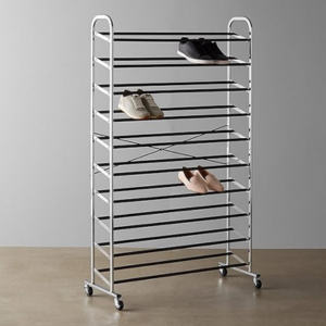 Amazon Basics 50-Pair Rolling Shoe Rack Organizer