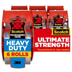 6-Pack Scotch Heavy Duty Shipping Packing Tape w/Dispensers