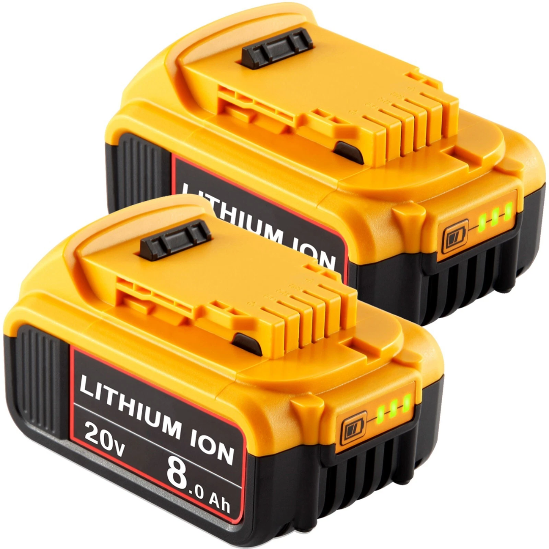 DeWalt Compatible 2-Pack 20V 8.0Ah Lithium Ion Battery