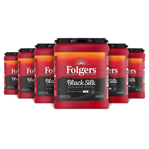 Folgers 6-Pack 9.6oz Black Silk Dark Roast Coffee